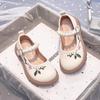 Girls' Retro Embroidered Leather Shoes - Spring/Autumn 2025 Trend, Closed-Toe, Soft Sole, Fashionable and All-Match.