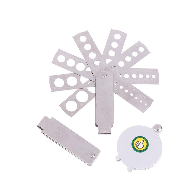 E56A Sturdy Stainless Steel Gemstones Size Gauge For Jewelers And Hobbyists