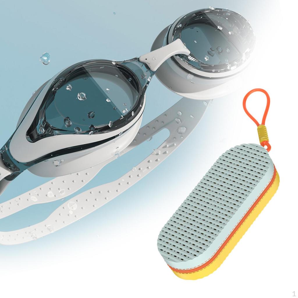 Swim Goggle Case for Swimming Goggles Zipper Beach Enthusiasts Traveling Black