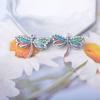 10pcs/lot Bohemian Style dragonfly Charms Alloy Colorful Animals Ear Necklace Pendant DIY  Jewelry Earring Components