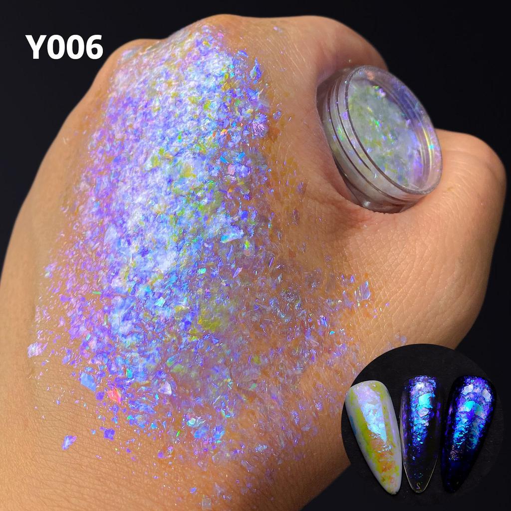 Reflective Glitter Nail Powder Sequins Crystal Pigment Dip Chrome Powder Nail DIY Dust Nail Supplies Decoration