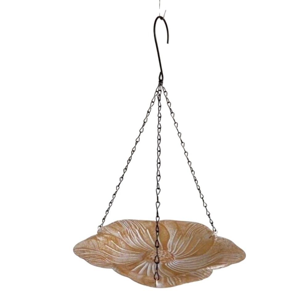 

Large Capacity Bird Hanging Food Dispenser Convenient Bird Water Bowl Metal Bird Feeder Outdoor Style 3