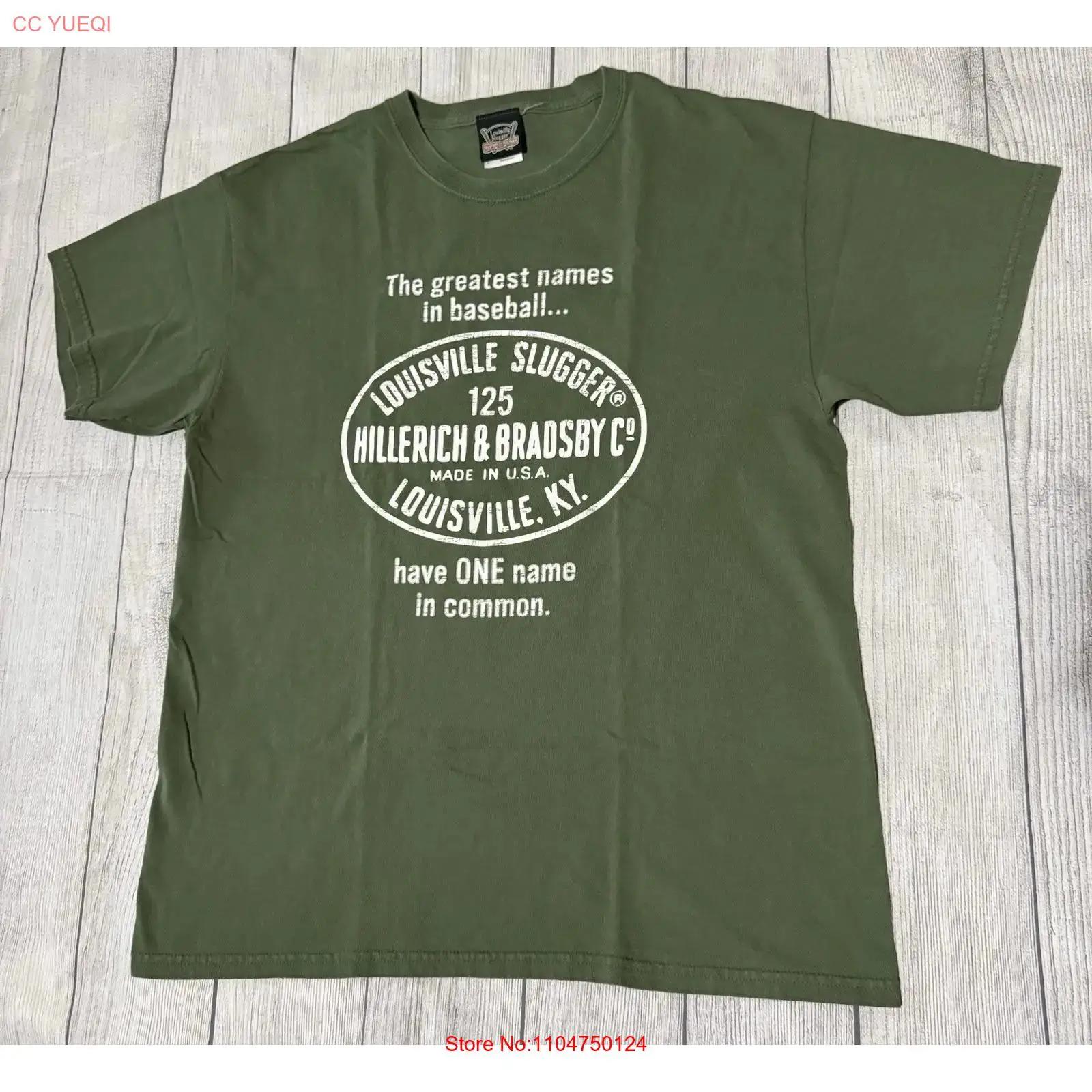 

Louisville Slugger Factory T Shirt Green Hillerich Bradsby Size Large Official vintage Washed Versatile Slightly 5XL різнокольоровий