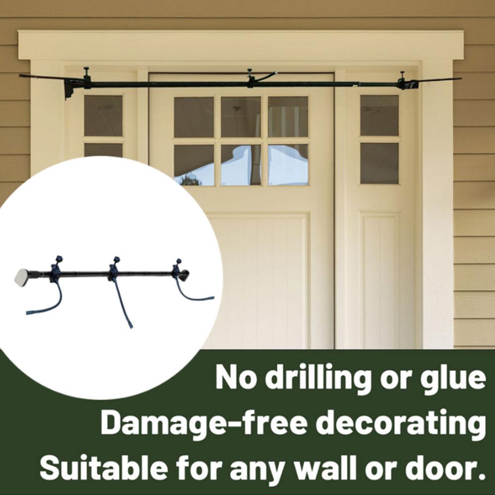No Screws No Drilling Adjustable Garland Hanger For Door Frame, Christmas Holiday Decoration, Glue-Free, Damage Free Home Tool
