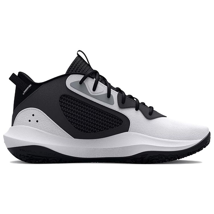 Under Armour Men's Lockdown 6 Basketball Shoes White/Jet Grey 3025616-101