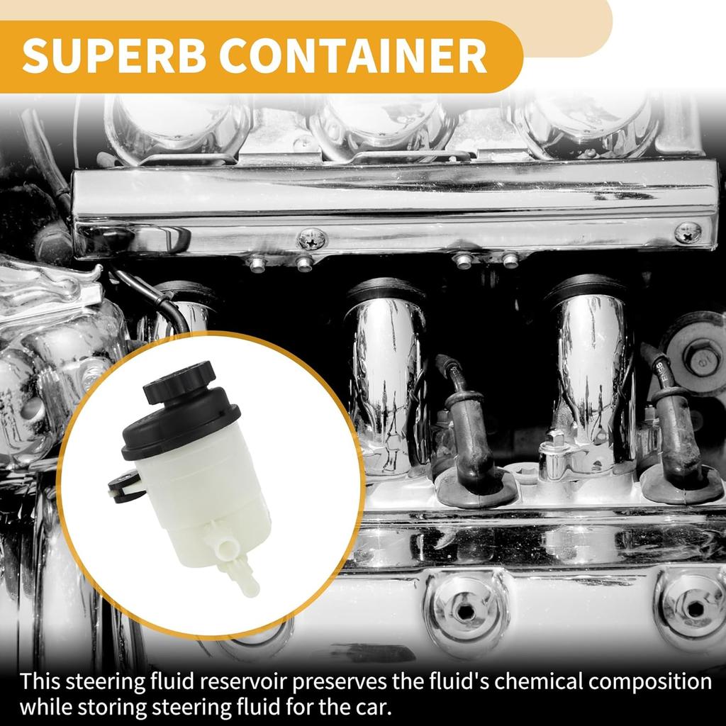 Power Steering Reservoir - No.571502F000 Car Automotive Power Steering Tank - for Kia Spectra 2004-2009 Plastic Beige - 1 Pc