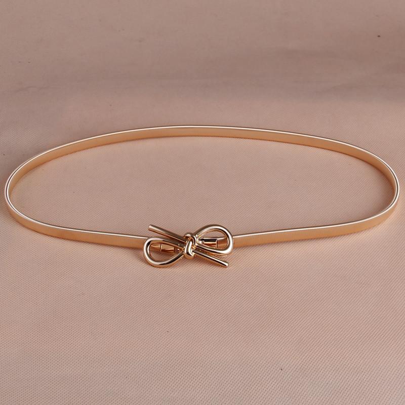 Women'S Decoration Simple Thin Belt, Metal Elastic Belt Belt Belt Chain With Skirt