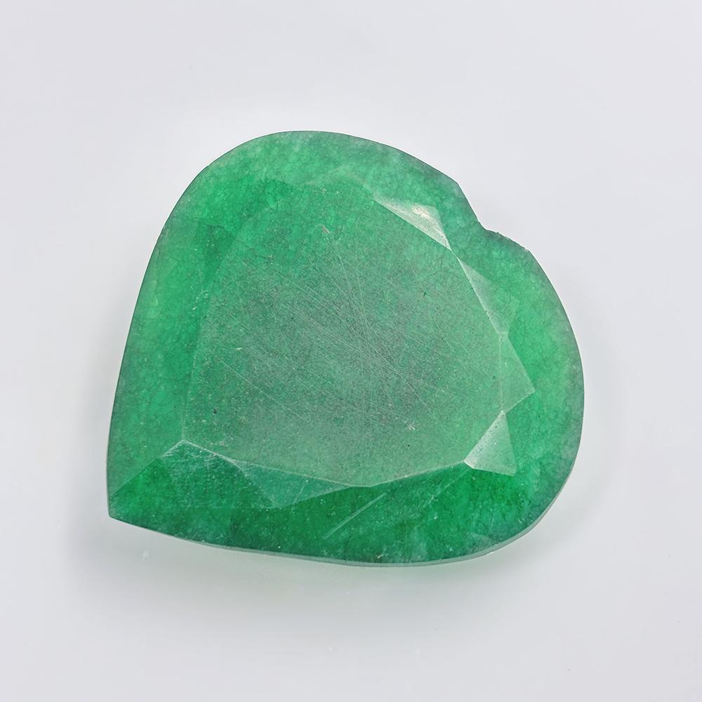Natural Green Emerald Loose Gemstone 200 ct Heart Shape for Jewelry Making and Gem Collections