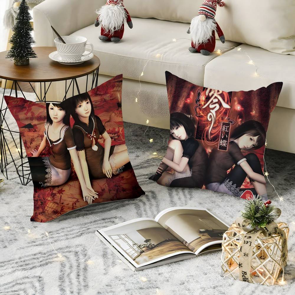 Horror Game F-Fatal FrameS II Pillow Case Soft Plush Fabric Double Sided Print Decorative Home Living Room Gift Cushion Cover