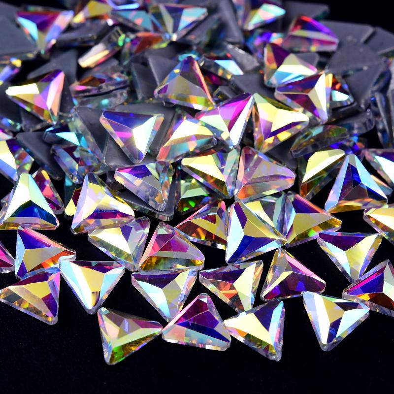 Blinginbox Hight Quality Rhinestone Bulk Special Shapes Crystal AB Hot Fix Rhinestones Iron on Rhinestones for Fabric Decoration
