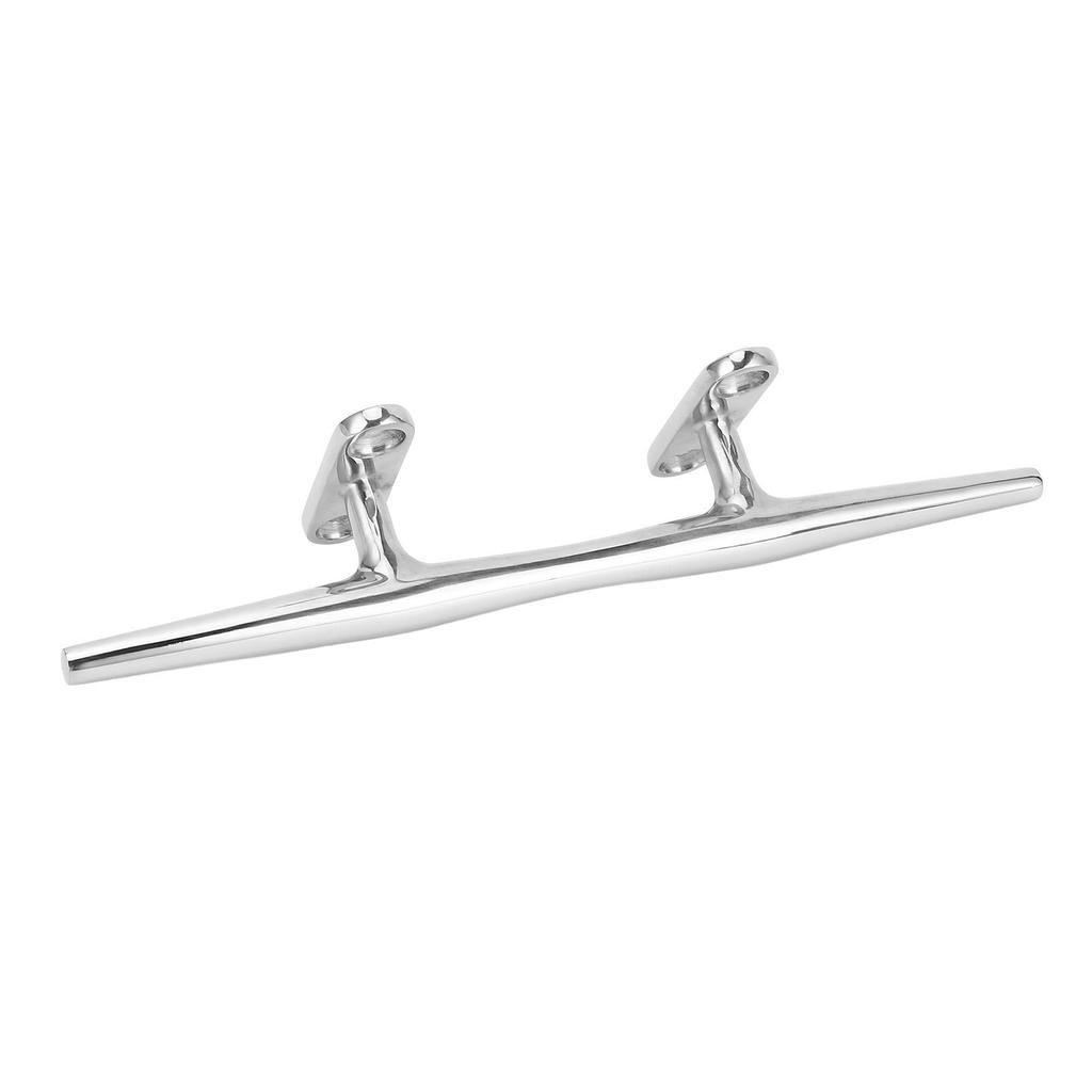 Boat Dock Cleat 10 Inch 316 Stainless Steel Secure Fixation Mirror Polished Marine Rope Cleat for Yacht Speedboat