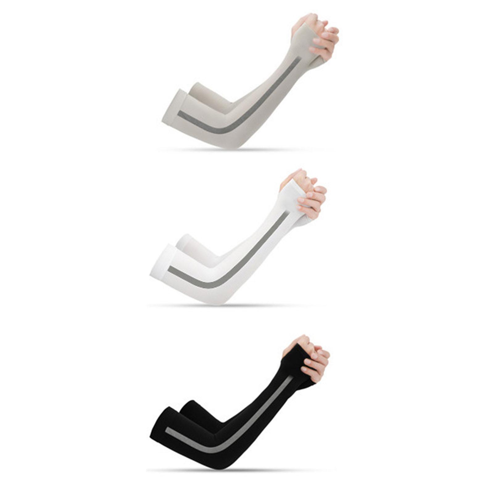 

3 Pairs Ice Silk Arm Sleeves Sun Protection Compression Cooling Arm Sleeves for Summer Outdoor Men Women