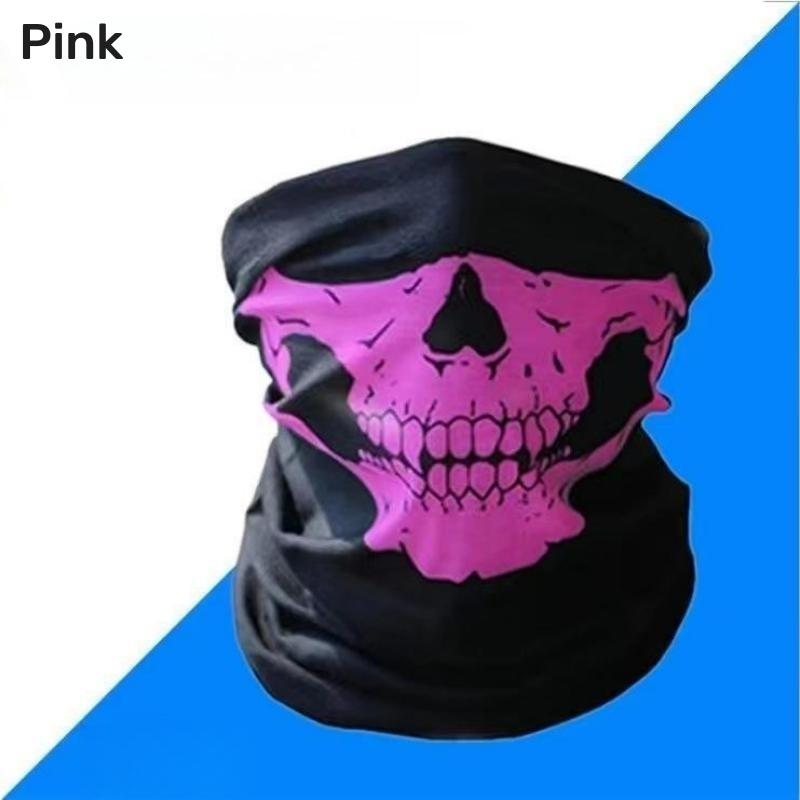 

Riding Mask Headwear Halloween Skull Wrapped Scarf for Warm and Washable Outdoor Sports Equipment Headband Breathable Headband рожевий