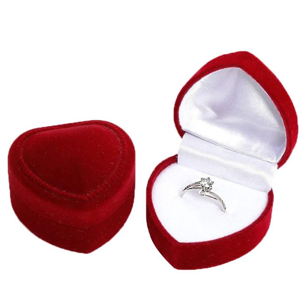 

Velvet Love Velvet Ring Box Stud Earrings Jewelry Display Case Engagement Ring Box Gift Box белый/вино красного