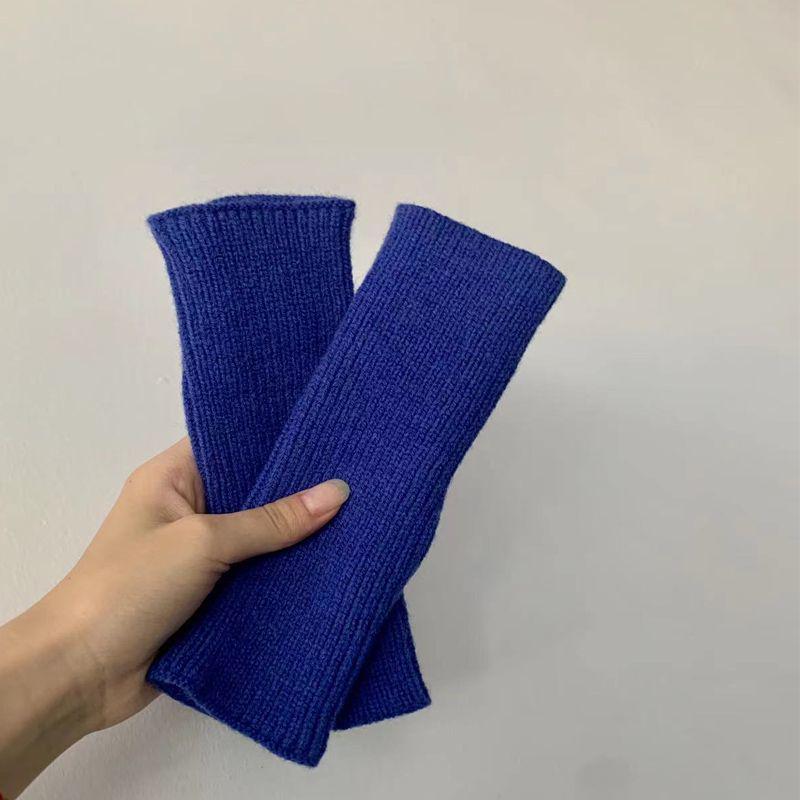 

Корейские осенне-зимние шерстяные перчатки без пальцев с сенсорным экраном для женщин - Универсальные, теплые и модные