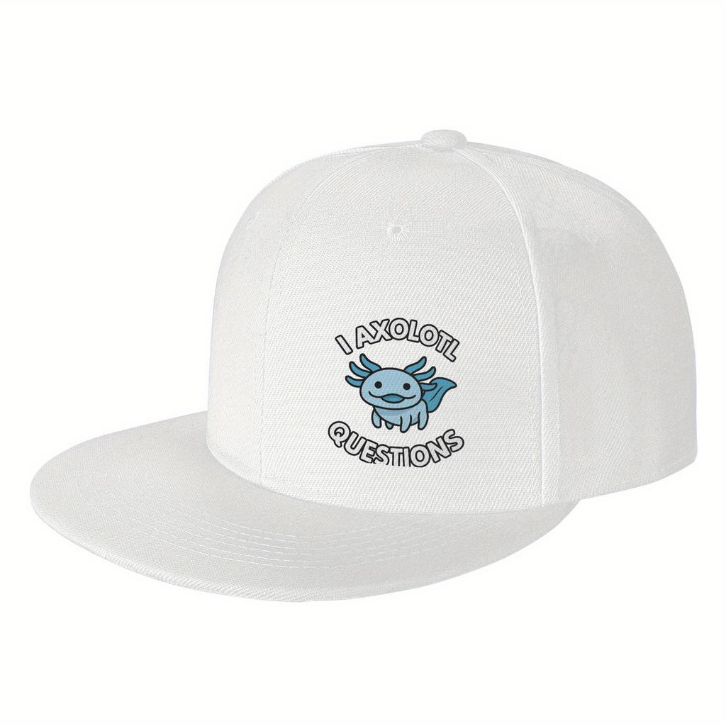 Ich Axolotl Fragen Axolotl Lustiges Tier Baseballkappe Verstellbare Snapback Mütze Lässige Streetwear