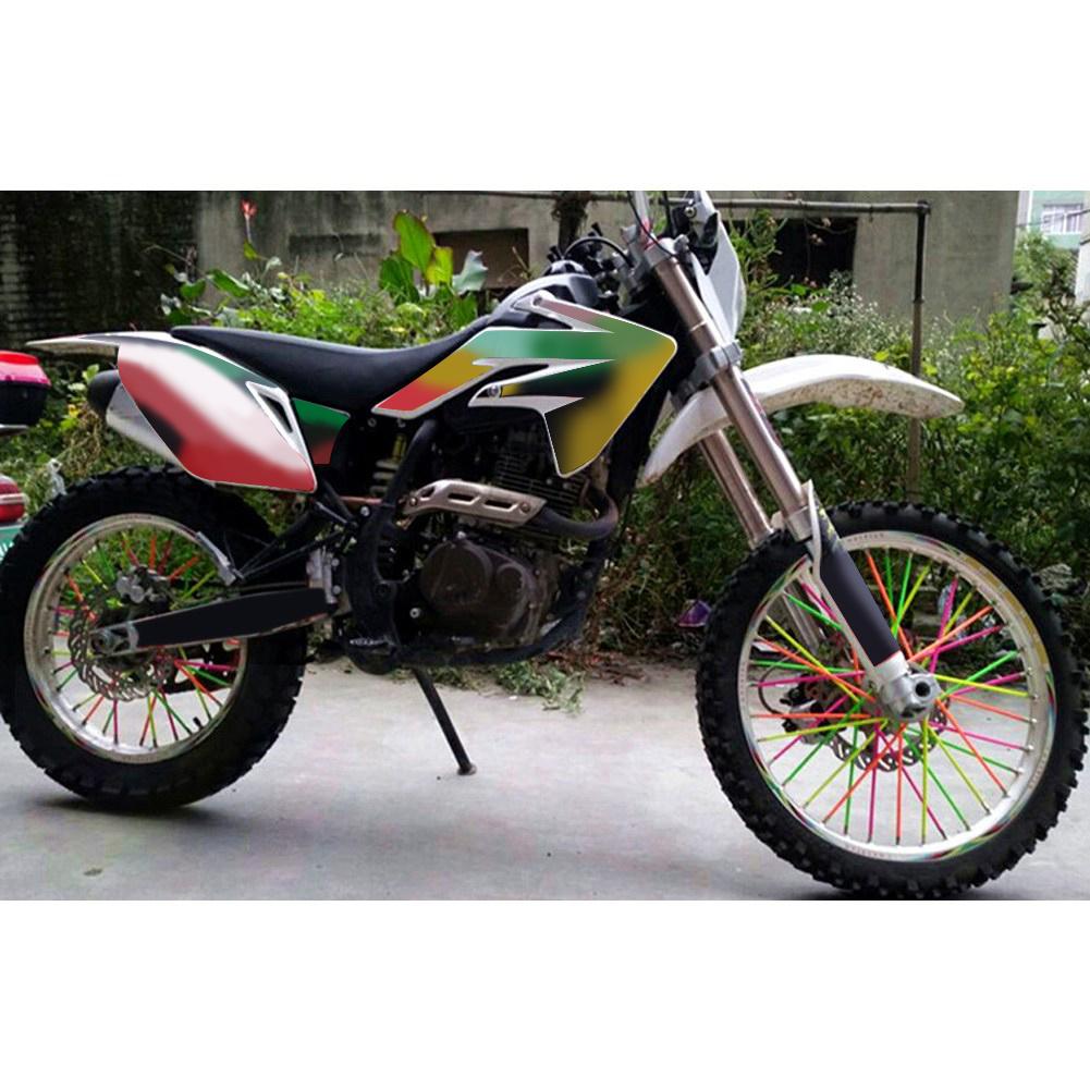 36 Stück Speichenschutz oder Motocross s   Off Road Motorrad Schutzwickel Kit Weiß