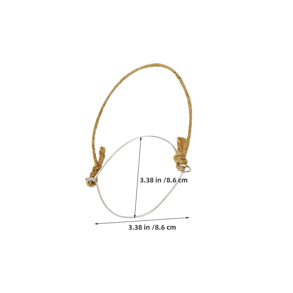 10pcs Solar Light Hanging Hook Mason Jar Metal Wire Handle Burlap Rope 86Mm Wide Mouth Reusable Outdoor Garden Lantern Holder