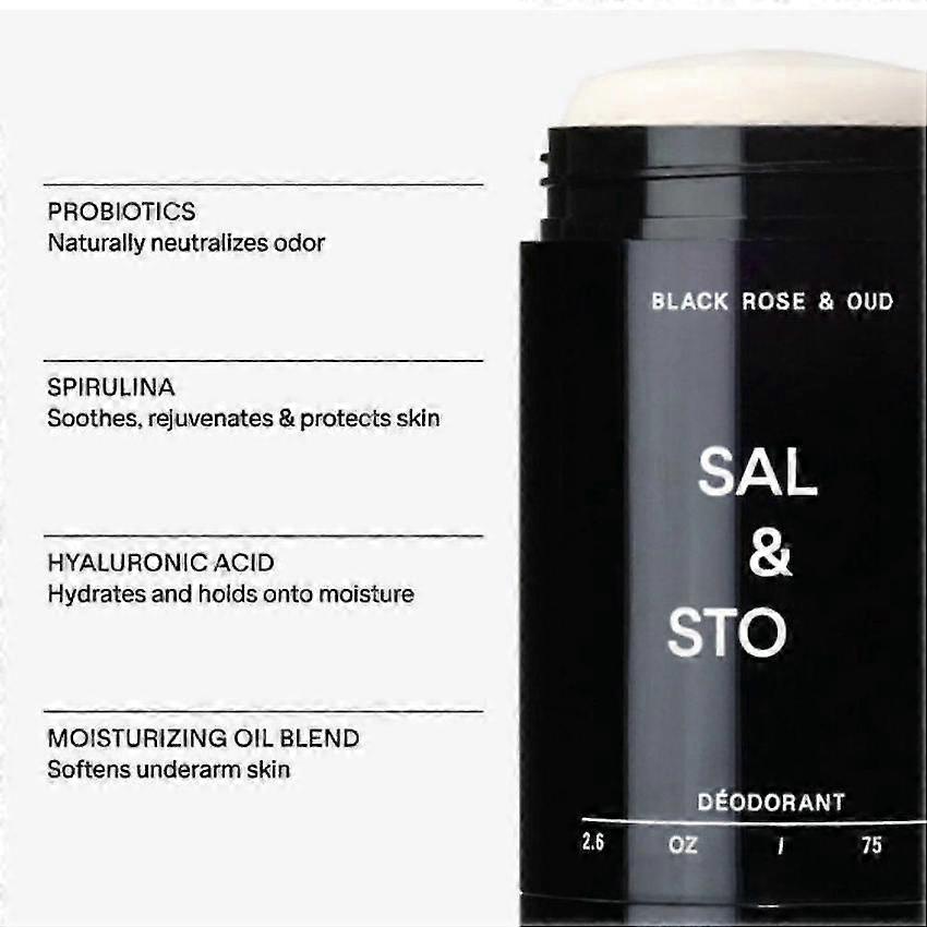 Salt Stone Unisex Extra Strength Deodorant Black Rose Oud 75g