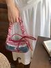 2026 New Japanese Plaid Underarm Bag - Casual, Versatile, Single Shoulder Bag.