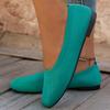 Fashion Spring and Autumn  New Outwear Solid Color Oversized Shallow Cut Shoes Women's Knitted Comfort Flat Shoes Women