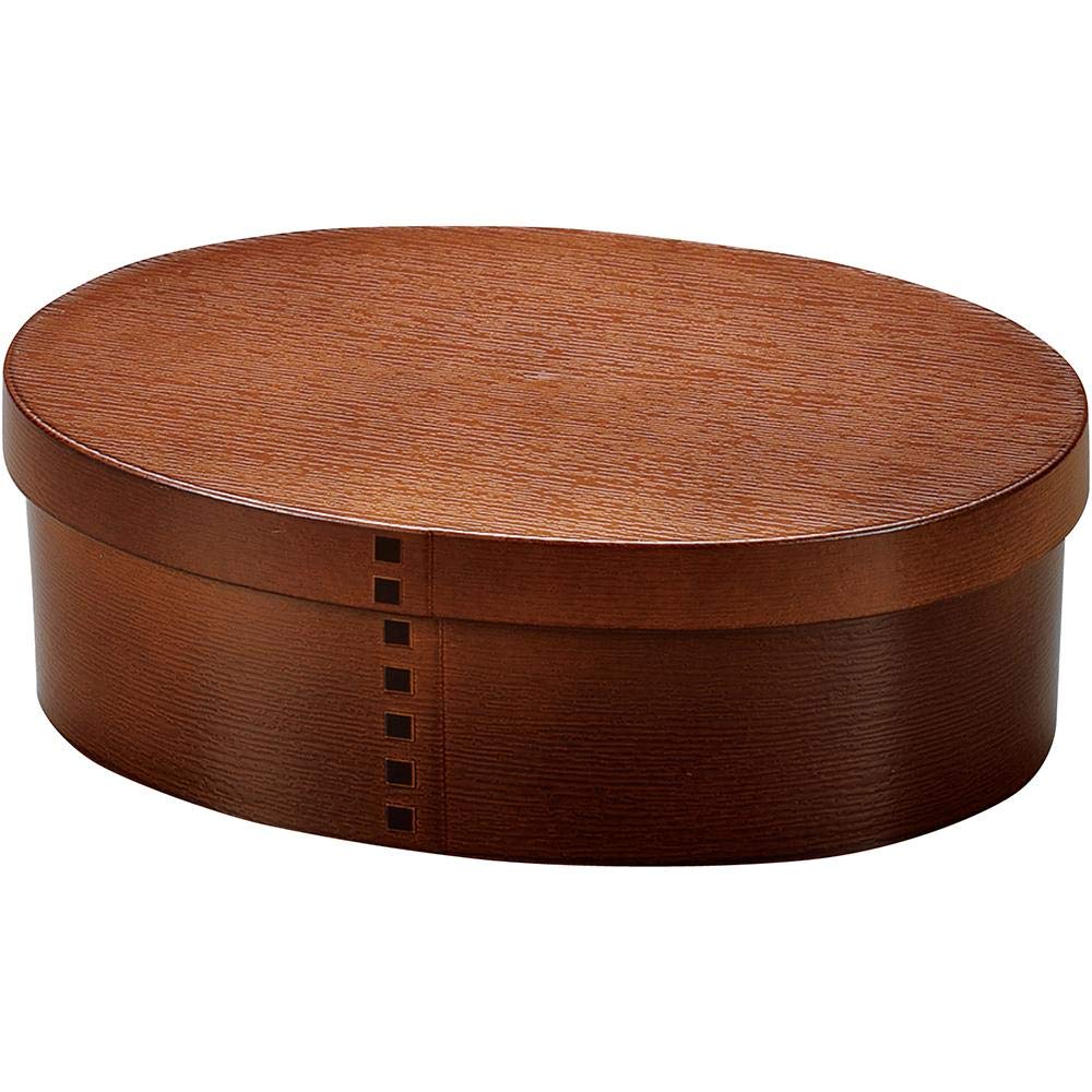 Tatsumiya Bento Box, Lacquered Bentwood Bento Box, Single Tier, Made In Japan, Large, Light Brown