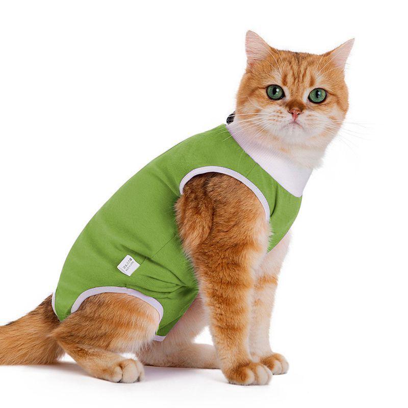 Cat Spaying Suit After Surgery - Anti-scratching Breathable Cartoon-style All-season Female Cat Surgical Gown