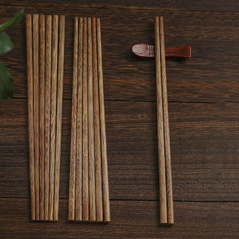 10 Pairs Natural Rosewood Chopsticks Wooden Chopsticks Chinese Sticks To Eat Tableware Sushi Sticks Kitchen Utensils KZ003
