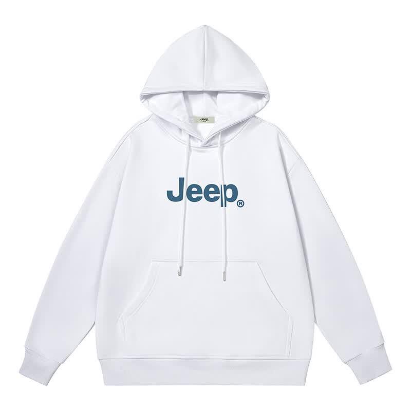 JEEP Letter Print Pullover Hoodie for Men 2XL