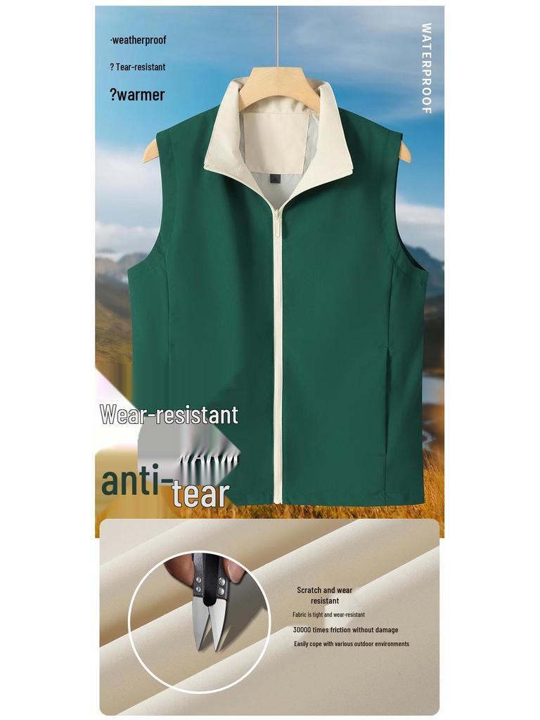 Outdoor High-End Custom Logo Vest - Three-Proof Casual Workwear Mountaineering Jacket