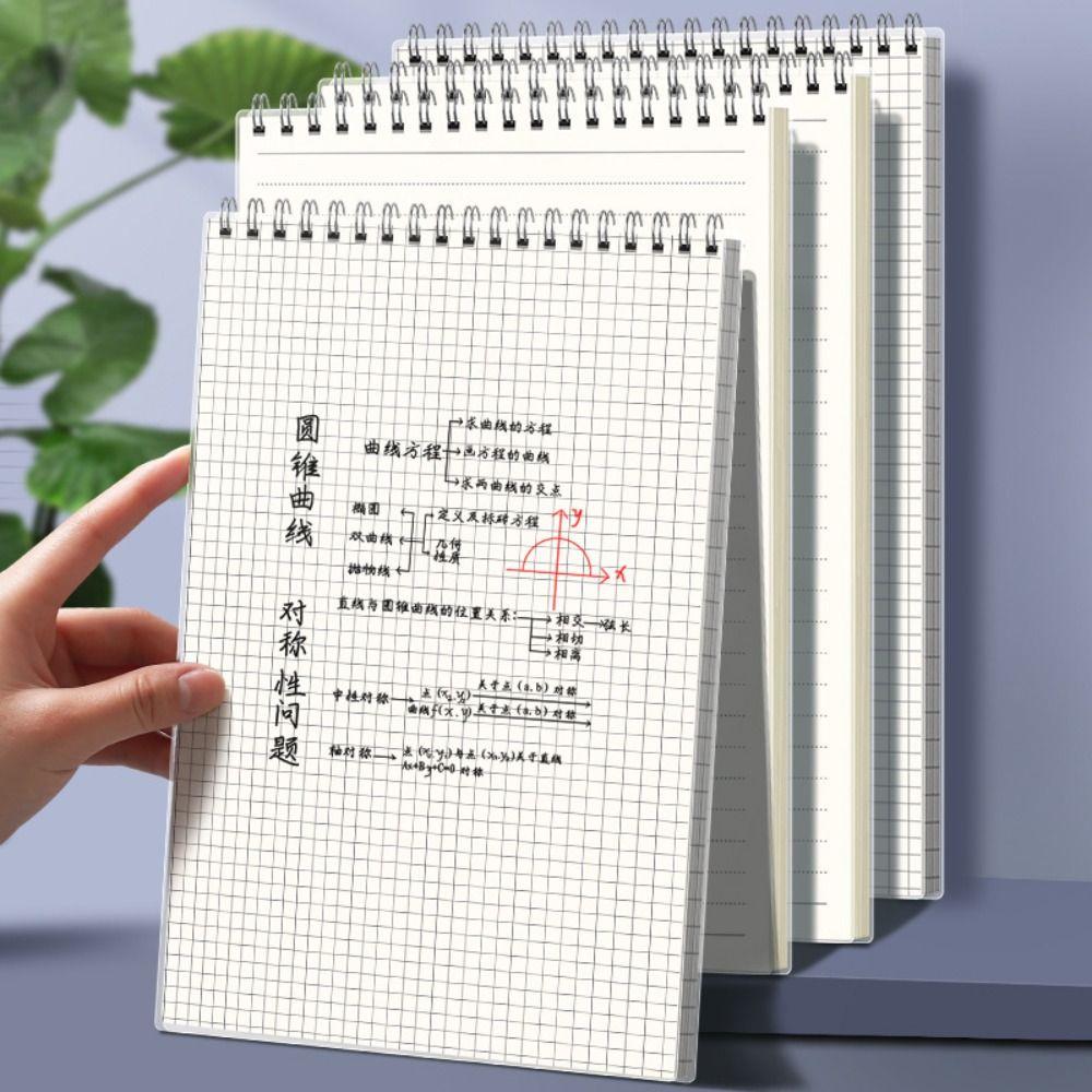 Grids/Blank/Horizontal Line Spiral Notepad Flip Over Design Memo Pad  School Office Supplies