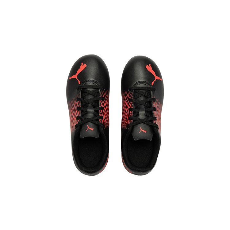 Puma Tacto FG/AG Artificial Grass Round Toe Lace-Up Low Top Kids Football Shoes Kids Football Shoes Black Pink 106310-08