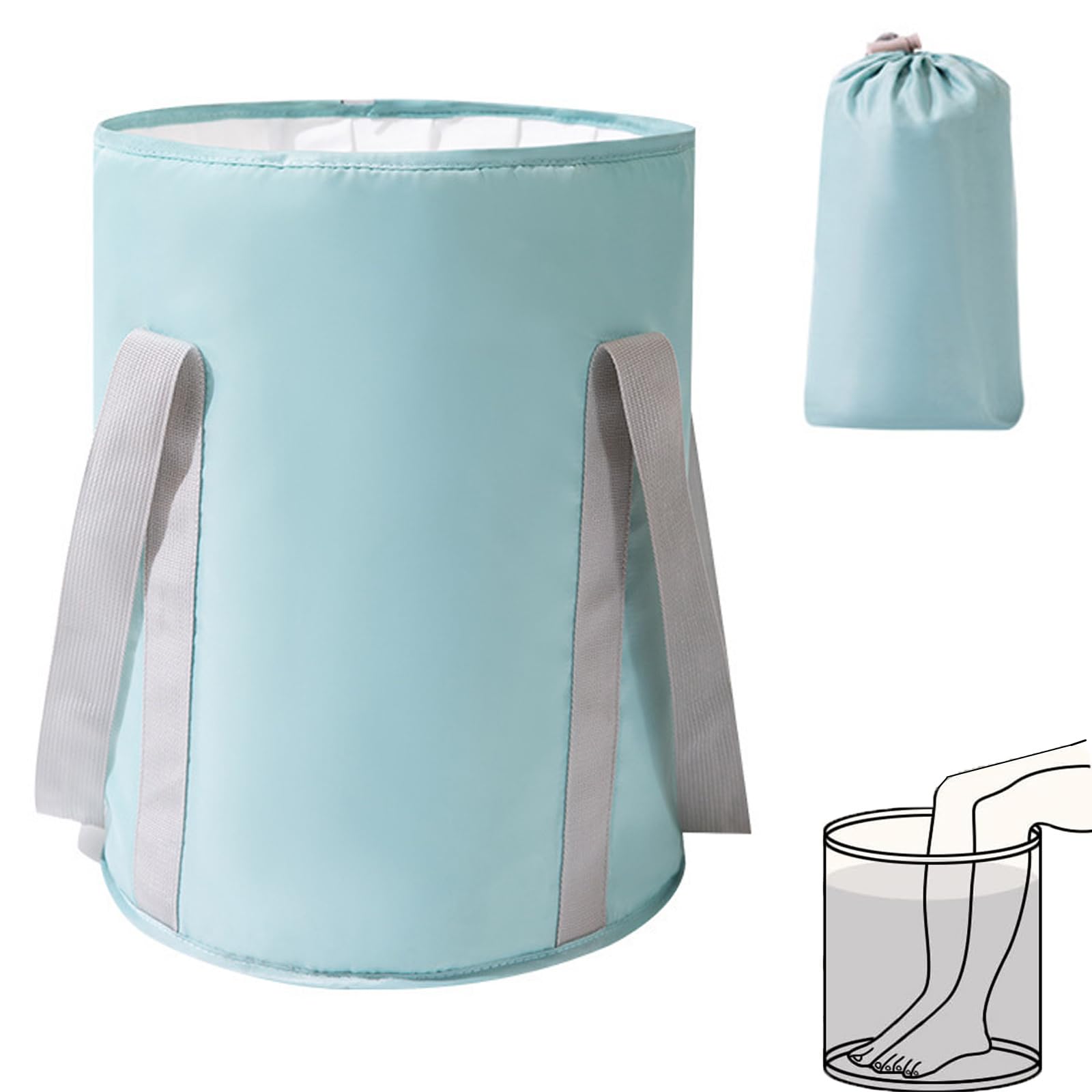 SensaBliss Folding Foot Bath Large Foaming Foot Outdoor with Storage Bag Bucket, Bucket, Insulated, Capacity, Deep, Foldable, Bucket, Bucket,