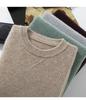 Men's Pure Cashmere Autumn/Winter Round Neck Sweater - Thick Knitted Long Sleeve Pullover