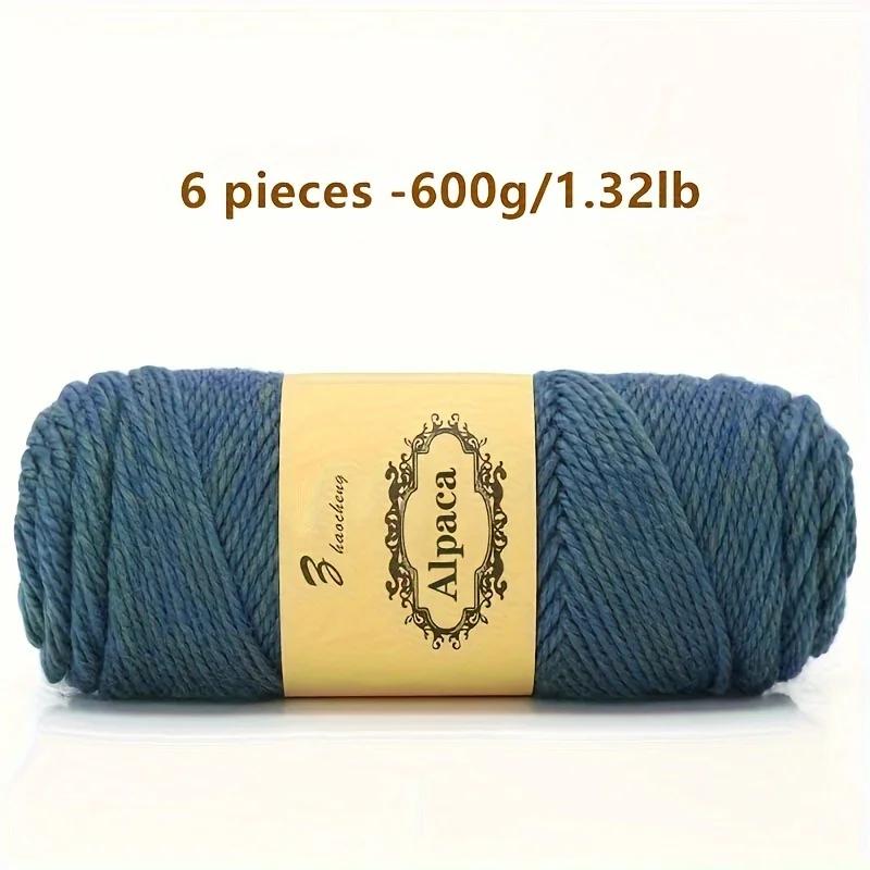 6 Pcs Premium Soft & Durable Alpaca Blend Yarn Worsted Weight, Perfect for Knitting Sweaters Assorted Colors