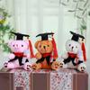 Yousheng Graduation Teddy Bear with PhD Cap Hypoallergenic Plush Stuffed Animal Children Companion Doll Keychain Accessory & Desk Decor for Graduates