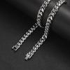 Men's Titanium Steel Round Grind Chain Necklace Bracelet - Hip Hop Style, Non-Fading Jewelry