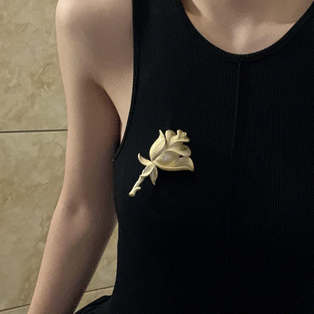 Cheongsam Accessories Matter Rose Brooches Collar Pin Banquet Clothes Pin  Decoration