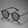 Fashion New Metal Small Frame Circular Retro Men's Street Photography Glasses Hip Hop UV Protection Sunglasses