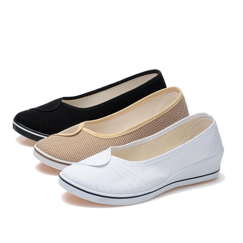 New Fashion 2018 Womens Shoes Single White Shoes Work Size3541 Shoes