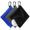 PGM Square Microfiber Golf Ball Cleaning Towel with Carabiner Hook Water Absorption Cleaner Club for Head Wipe Cloth Clean MJ002