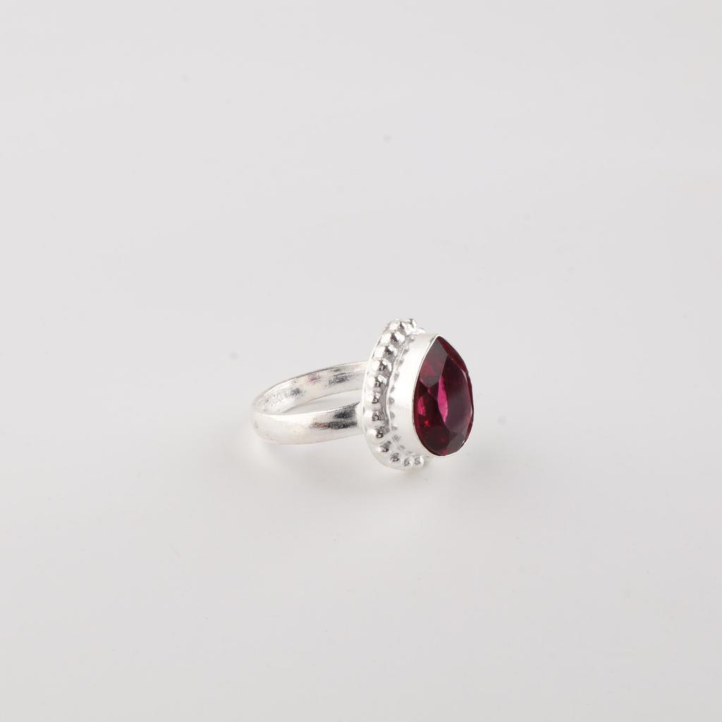 Natural Pink Rubellite Gemstone Handmade 925 Sterling Silver Jewelry Elegant Women's Ring For Gift RR-77-8