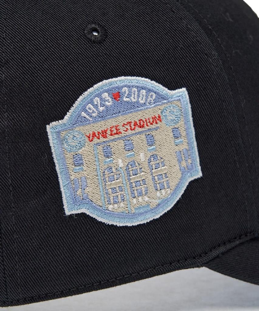 Emelbi Signature All-Over Patch Structure Ball Cap Ny (Black)