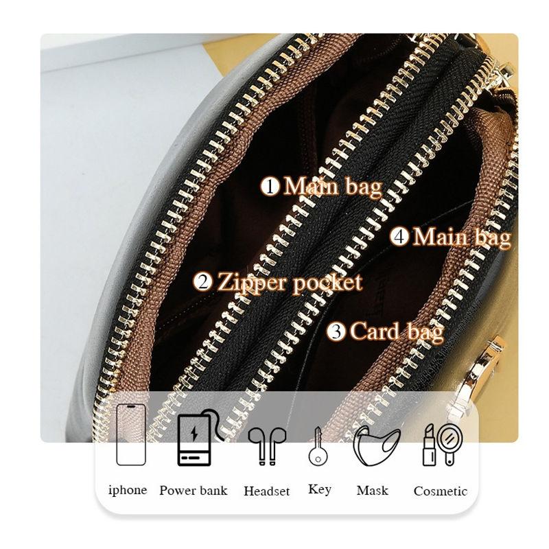 Baellerry Fashion Shoulder Bags for Women Casual PU Leather Messenger Crossbody Bag Ladies Purse