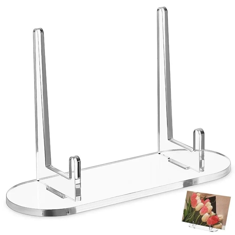 1pc Acrylic Clear Stand Acrylic Easel Display Stand Multi-functional Display Stand For Plate Cards