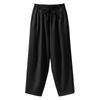 Damen lockere lässige elastische Bundzug-Hosen mit Taschen, leichte entspannte Hose für den Alltag