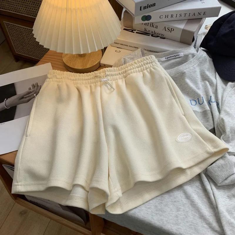 

Shorts Pants Women Summer Versatile Vintage Loose Large Size Casual Wide Leg Pants Shorts XXXXXL бежевий
