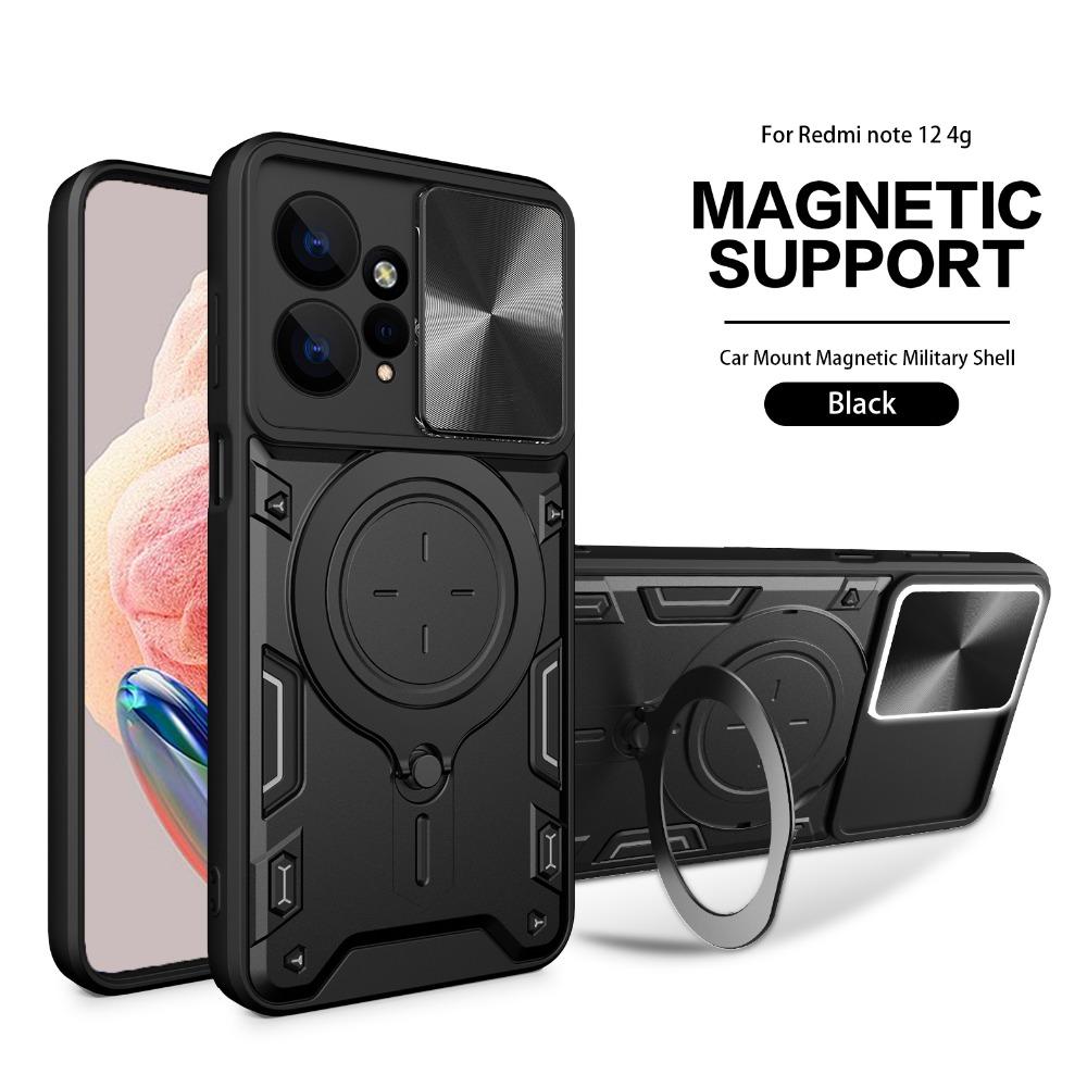 Magsafe Magnetic Camera Protection Case for Redmi Note 12 4G 12s Armor Hybrid Metal Ring Back Cover for Redmi Note12 Pro Plus Case