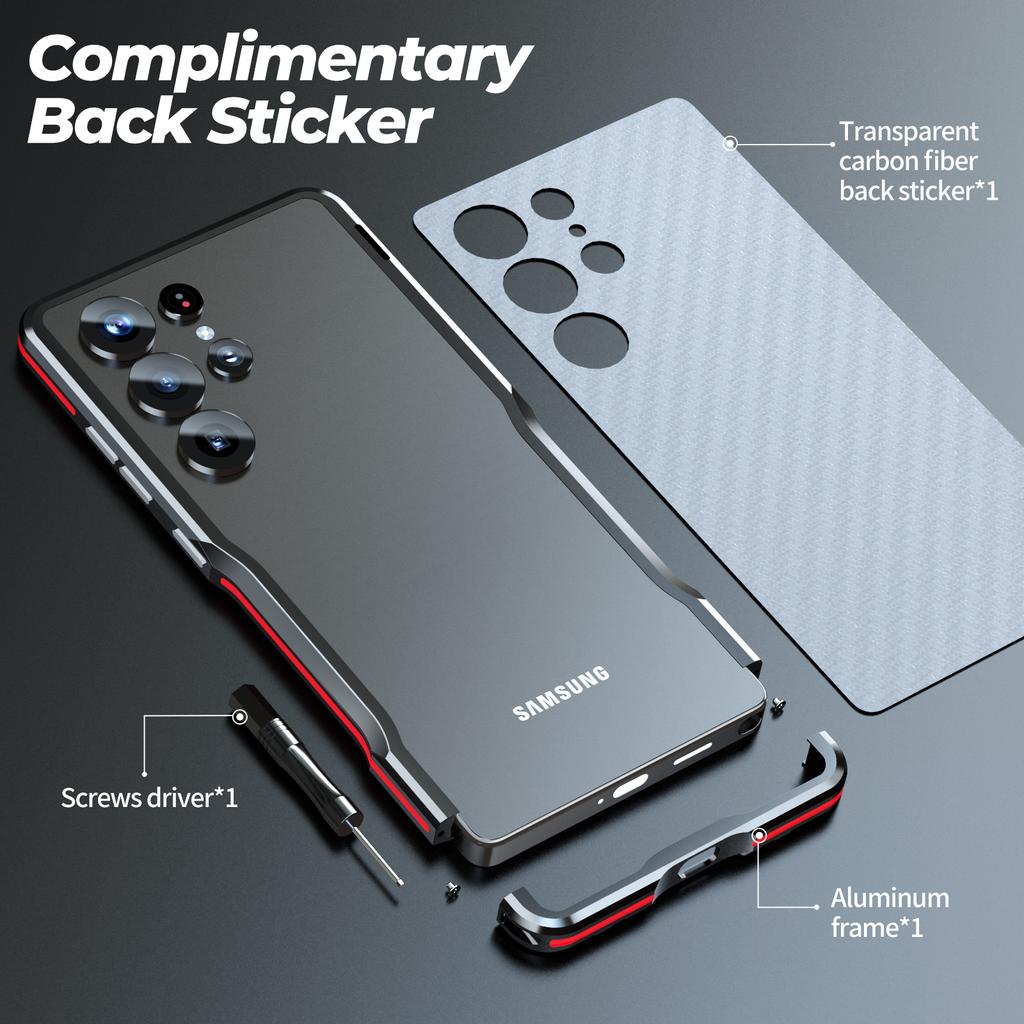 LUPHIE Για Samsung Galaxy S25 Ultra Θήκη Μεταλλικό Πλαίσιο Προφυλακτήρα Αντικραδσμική Κάλυψη Τηλεφώνου