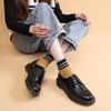 Mirror patent leather low-top Martin shoes women's genuine leather British large-size short boots round head men's and women's couple casual shoes